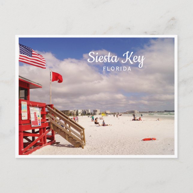 Siesta Key, Foto der Strandszene von Florida Postkarte (Vorderseite)