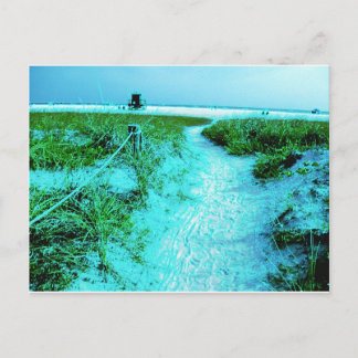 Siesta Keys Beach in farbenfrohen Edges Themed Ges Postkarte
