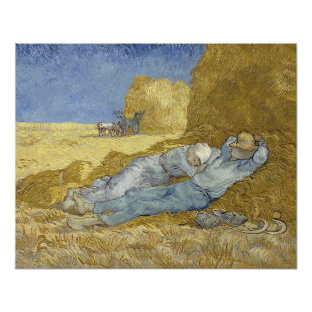 Siesta nach Millet von Vincent Van Gogh Poster (Vorderseite)
