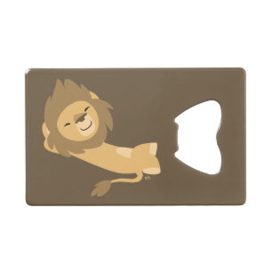 Siesta! Niedlicher Cartoon Lion Geldkarten Flaschenöffner
