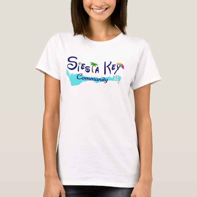 Siesta-Schlüsselgemeinschaftsgrundlegende Damen t T-Shirt (Vorderseite)