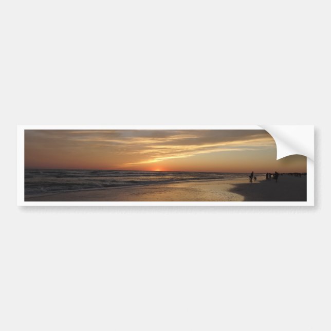 Siesta-Schlüsselstrand-Sonnenuntergang Autoaufkleber (Vorne)