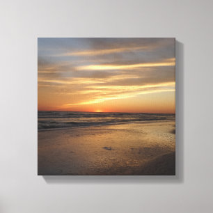 Siesta-Schlüsselstrand-Sonnenuntergang Leinwanddruck