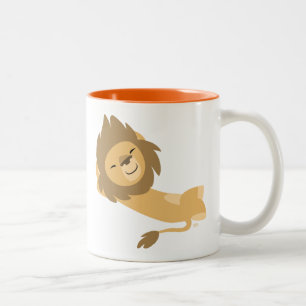 Siesta! Süßer Cartoon-Löwe Zweifarbige Tasse