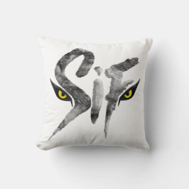 Sif, die Typografie des Großen Grauen Wolfs Kissen