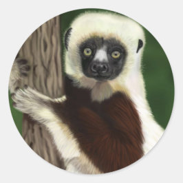 Sifaka-Aufkleber Runder Aufkleber