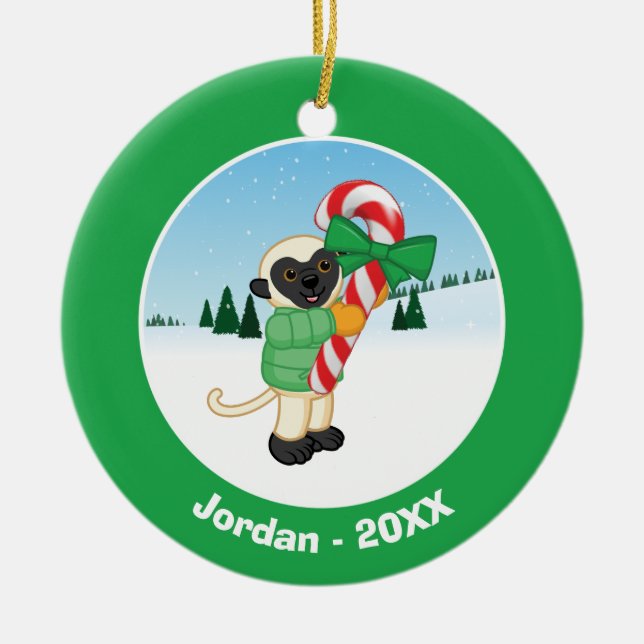 Sifaka Lemur Keramikornament (Vorne)