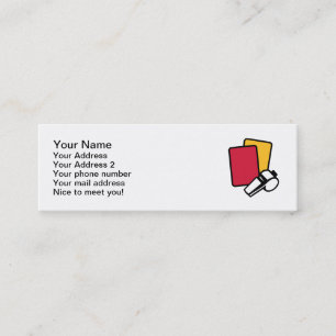 Sifflement rouge de carte jaune d'arbitre