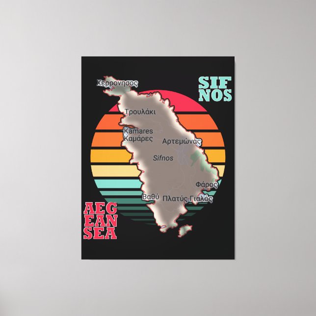 Sifnos, Griechenland Leinwanddruck (Vorderseite)