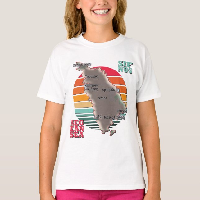 Sifnos, Griechenland T-Shirt (Vorderseite)