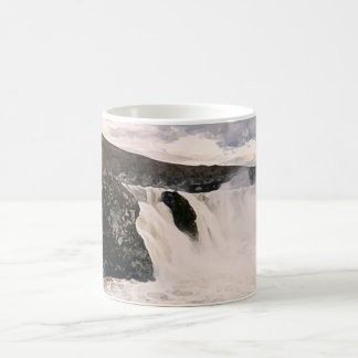 Sigalda Wasserfall-Tassenmalerei Kaffeetasse
