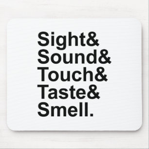 Sight Sound Touch Geschmack Fünf Sinne Mousepad