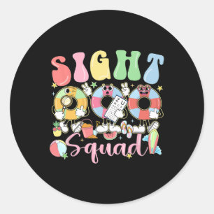 Sight Squad Summer Vibes Funny Optometrie Ophthalm Runder Aufkleber