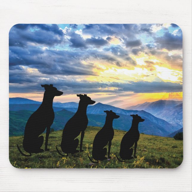Sighthounds - Windhund Sunset Mousepad (Vorne)