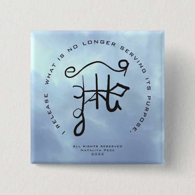 Sigil Art for Releasing and Letting Go Button (Vorderseite)