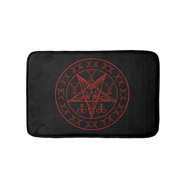 Sigil Baphomet dreifachen Mondes und sigil von Badematte (Vorderseite)