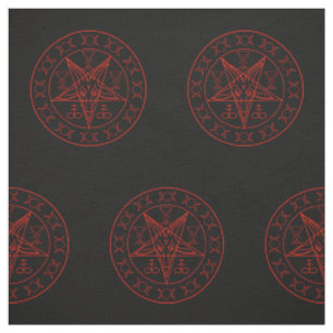 Sigil Baphomet dreifachen Mondes und sigil von Stoff