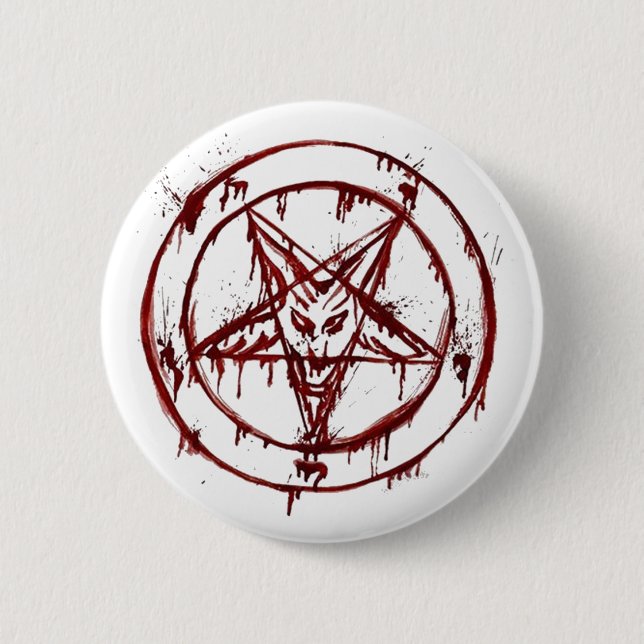 Sigil mit Ziegenkopf Button (Vorderseite)
