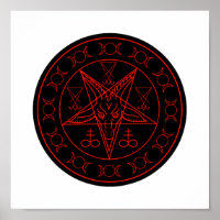 Sigil von Baphomet dreifach mond und sigil lucifer