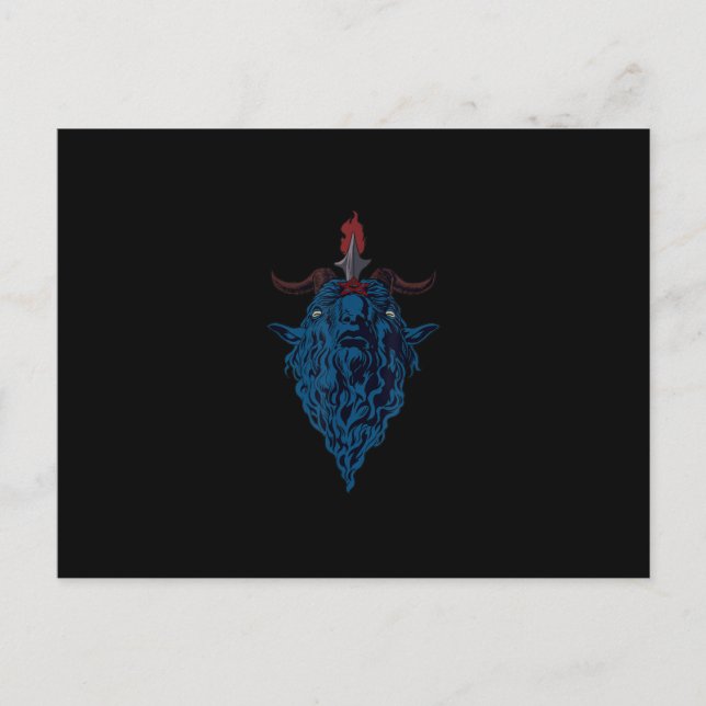 Sigil von Baphomet-Ziege von Mendes Satan Dark Got Einladungspostkarte (Vorderseite)