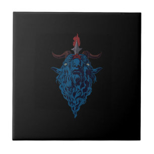 Sigil von Baphomet-Ziege von Mendes Satan Dark Got Fliese