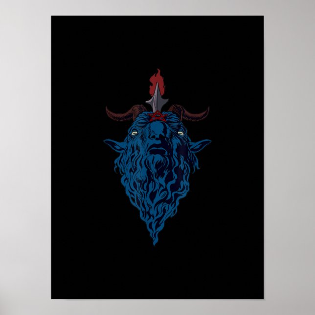 Sigil von Baphomet-Ziege von Mendes Satan Dark Got Poster (Vorne)