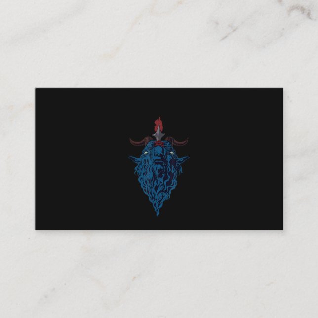 Sigil von Baphomet-Ziege von Mendes Satan Dark Got Visitenkarte (Vorderseite)