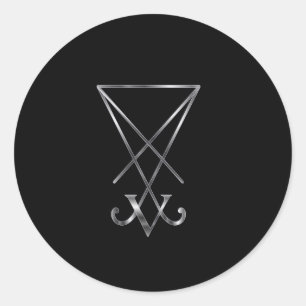 Sigil von Lucifer- A Symbol von Satanism Runder Aufkleber