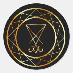 Sigil von Lucifer Runder Aufkleber