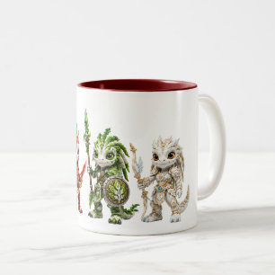 Sigilkin Vier-Elemente-Krieger-Aufstellung Zweifarbige Tasse