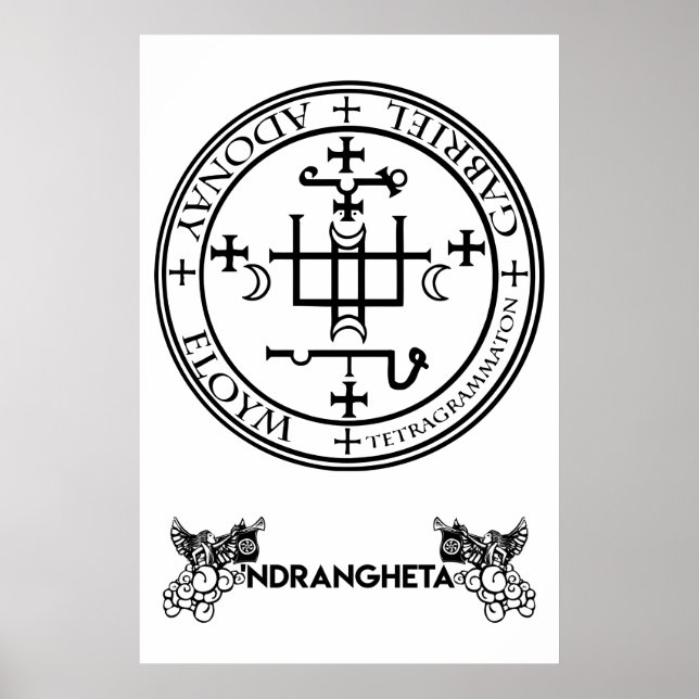 sigillo Arcangelo Gabriele - 'Ndrangheta Poster (Vorne)