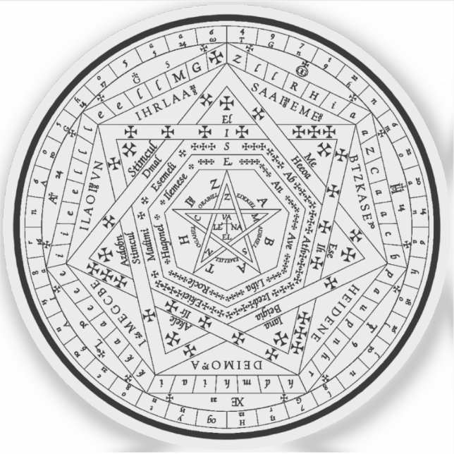 Sigillum Dei Aemeth (schwarz) Aufkleber (Vorderseite)
