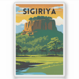 Sigiriya Minimal Travel Poster Aufkleber