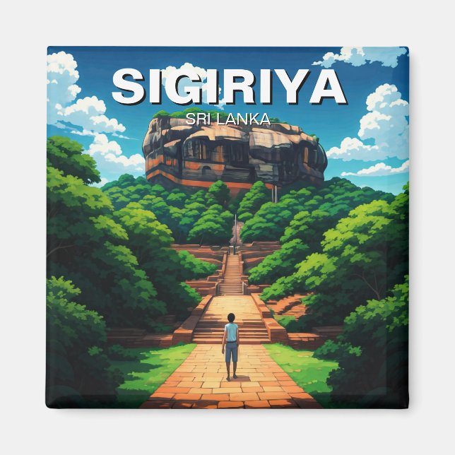 Sigiriya Rock Festung Sri Lanka Magnet (Vorne)