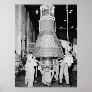 Sigma 7 (Merkur Atlas 8) Raumfahrzeuge Poster
