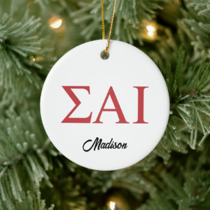 Sigma Alpha Iota griechische Buchstaben Keramik Ornament