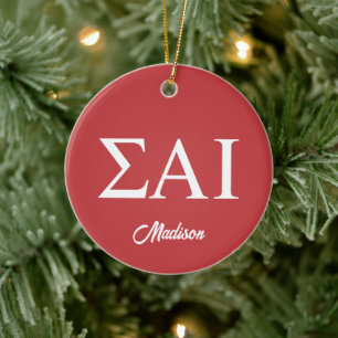 Sigma Alpha Iota griechische Buchstaben Keramik Ornament