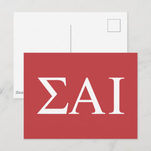 Sigma Alpha Iota griechische Buchstaben Postkarte