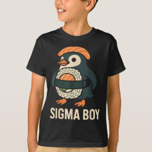 Sigma Boy Italian Brainrot Funny Meme Penguin T-Shirt