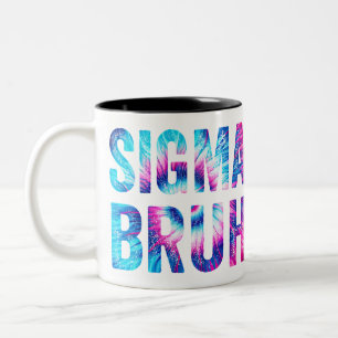 Sigma bruh Brave Family bruh Gefärbte Krawatte Tas Zweifarbige Tasse