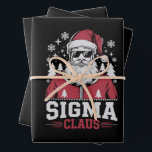 Sigma Claus Cool Santa Christmas Rizzler Meme Geschenkpapier Set<br><div class="desc">Sigma Claus Cool Santa Funny Christmas Rizzler Meme</div>
