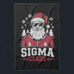 Sigma Claus Cool Santa Christmas Rizzler Meme Geschirrtuch<br><div class="desc">Sigma Claus Cool Santa Funny Christmas Rizzler Meme</div>