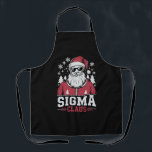 Sigma Claus Cool Santa Christmas Rizzler Meme Schürze<br><div class="desc">Sigma Claus Cool Santa Funny Christmas Rizzler Meme</div>