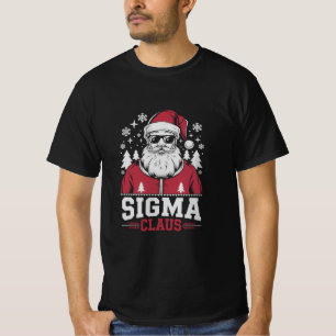 Sigma Claus Cool Santa Christmas Rizzler Meme T-Shirt
