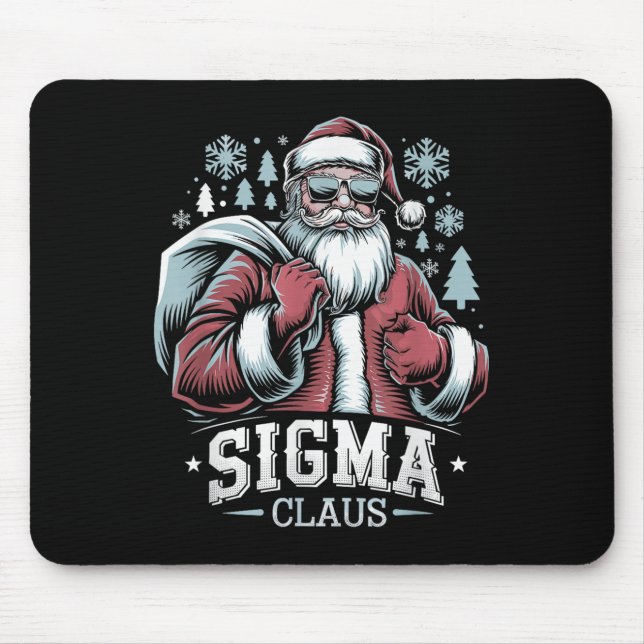 Sigma Claus Cool Santa Funny Christmas Rizz Rizzle Mousepad (Vorne)
