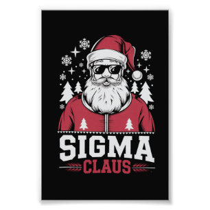 Sigma Claus Cooler Santa Weihnachten Rizz Rizzler  Fotodruck