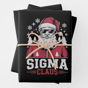 Sigma Claus cooler Santa Weihnachts-Rizz-Rizzler-M Geschenkpapier Set