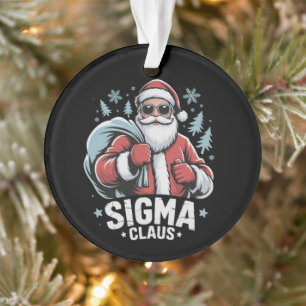 Sigma Claus Cooler Weihnachtsmann Lustiger Xmas Ri Ornament