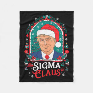 Sigma Claus Festiver Politischer Humor Trump Santa Fleecedecke