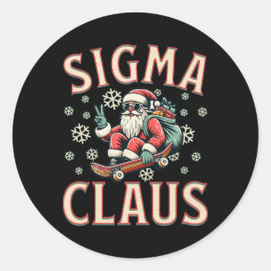Sigma Claus Lustiger Weihnachtsmann Weihnachten Me Runder Aufkleber